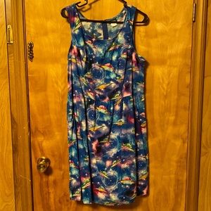 Retrolicious alien and outer space print-Size 1x